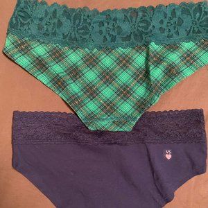 New S Victorias Secret Cotton Panty with Lace Hipgugger Hipster Cheekini